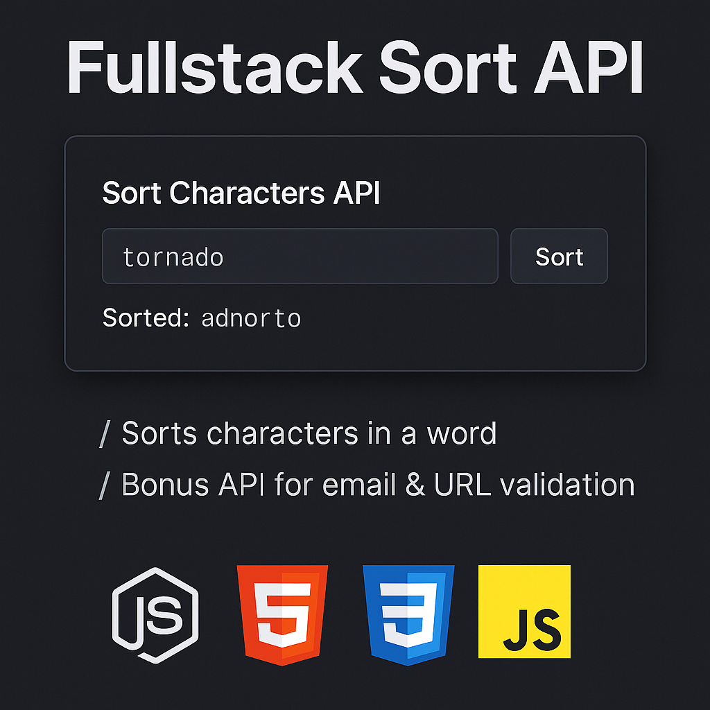 Fullstack Sort API app